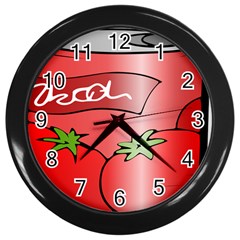 Beverage Can Drink Juice Tomato Wall Clocks (black) by Nexatart