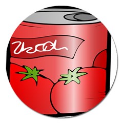 Beverage Can Drink Juice Tomato Magnet 5  (round) by Nexatart