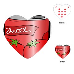 Beverage Can Drink Juice Tomato Playing Cards (heart)  by Nexatart