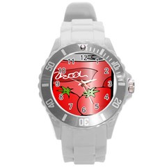 Beverage Can Drink Juice Tomato Round Plastic Sport Watch (l) by Nexatart