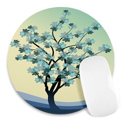 Branches Field Flora Forest Fruits Round Mousepads by Nexatart