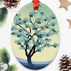 Branches Field Flora Forest Fruits Ornament (oval) by Nexatart