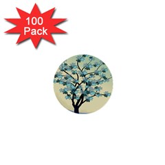 Branches Field Flora Forest Fruits 1  Mini Buttons (100 Pack)  by Nexatart