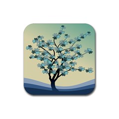 Branches Field Flora Forest Fruits Rubber Coaster (square)  by Nexatart