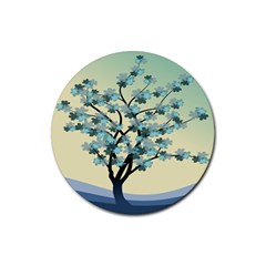 Branches Field Flora Forest Fruits Rubber Round Coaster (4 Pack)  by Nexatart