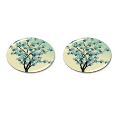 Branches Field Flora Forest Fruits Cufflinks (oval) by Nexatart