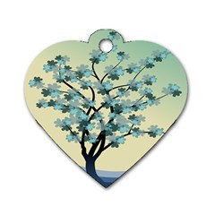 Branches Field Flora Forest Fruits Dog Tag Heart (one Side) by Nexatart