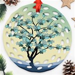 Branches Field Flora Forest Fruits Ornament (Round Filigree) Front