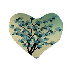 Branches Field Flora Forest Fruits Standard 16  Premium Heart Shape Cushions by Nexatart