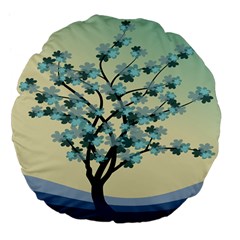 Branches Field Flora Forest Fruits Large 18  Premium Flano Round Cushions by Nexatart