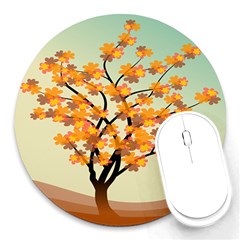 Branches Field Flora Forest Fruits Round Mousepads by Nexatart