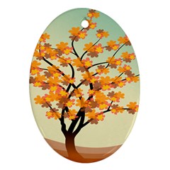 Branches Field Flora Forest Fruits Ornament (oval) by Nexatart