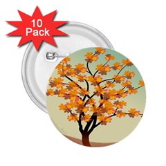 Branches Field Flora Forest Fruits 2 25  Buttons (10 Pack)  by Nexatart