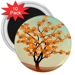 Branches Field Flora Forest Fruits 3  Magnets (10 Pack)  by Nexatart