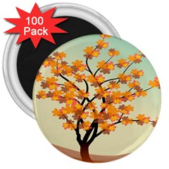 Branches Field Flora Forest Fruits 3  Magnets (100 Pack) by Nexatart