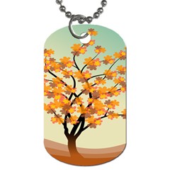 Branches Field Flora Forest Fruits Dog Tag (one Side) by Nexatart