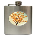 Branches Field Flora Forest Fruits Hip Flask (6 oz) Front