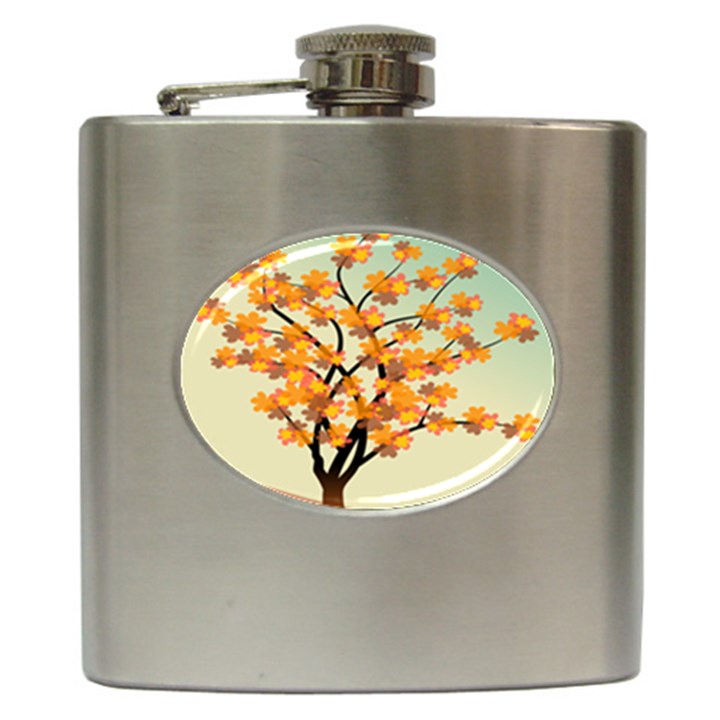 Branches Field Flora Forest Fruits Hip Flask (6 oz)