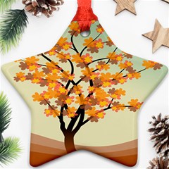 Branches Field Flora Forest Fruits Star Ornament (two Sides) by Nexatart