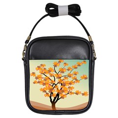 Branches Field Flora Forest Fruits Girls Sling Bags by Nexatart