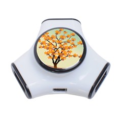 Branches Field Flora Forest Fruits 3-port Usb Hub by Nexatart