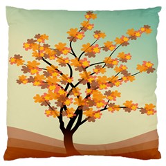 Branches Field Flora Forest Fruits Large Flano Cushion Case (one Side) by Nexatart