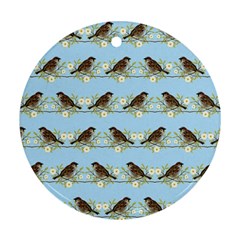 Sparrows Ornament (round) by SuperPatterns