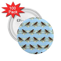 Sparrows 2 25  Buttons (100 Pack)  by SuperPatterns