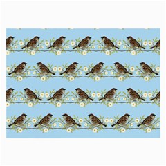 Sparrows Large Glasses Cloth by SuperPatterns