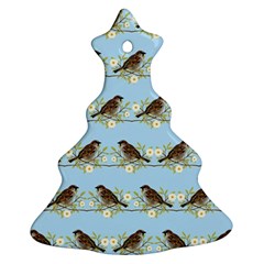 Sparrows Christmas Tree Ornament (two Sides) by SuperPatterns