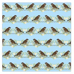 Sparrows Large Satin Scarf (square) by SuperPatterns