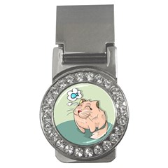 Cat Animal Fish Thinking Cute Pet Money Clips (cz)  by Nexatart