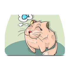 Cat Animal Fish Thinking Cute Pet Plate Mats by Nexatart