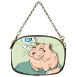 Cat Animal Fish Thinking Cute Pet Chain Purses (One Side)  Front