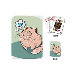 Cat Animal Fish Thinking Cute Pet Playing Cards (mini)  by Nexatart