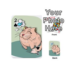 Cat Animal Fish Thinking Cute Pet Playing Cards 54 (mini)  by Nexatart