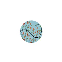 Branch Floral Flourish Flower 1  Mini Magnets by Nexatart