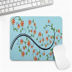 Branch Floral Flourish Flower Large Mousepads by Nexatart