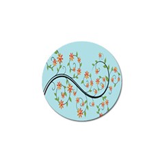 Branch Floral Flourish Flower Golf Ball Marker (4 Pack) by Nexatart