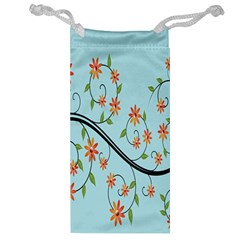 Branch Floral Flourish Flower Jewelry Bag by Nexatart