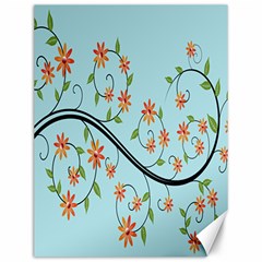 Branch Floral Flourish Flower Canvas 12  X 16   by Nexatart