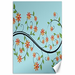 Branch Floral Flourish Flower Canvas 20  X 30   by Nexatart