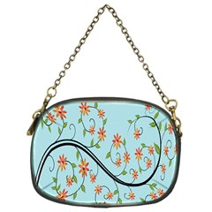 Branch Floral Flourish Flower Chain Purses (one Side)  by Nexatart