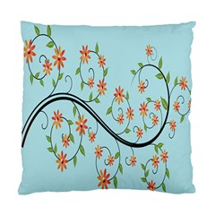 Branch Floral Flourish Flower Standard Cushion Case (two Sides) by Nexatart