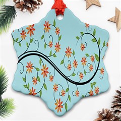 Branch Floral Flourish Flower Ornament (snowflake) by Nexatart