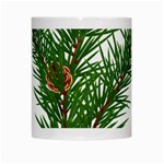 Branch Floral Green Nature Pine White Mugs Center