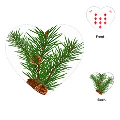 Branch Floral Green Nature Pine Playing Cards (heart)  by Nexatart