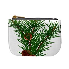 Branch Floral Green Nature Pine Mini Coin Purses by Nexatart