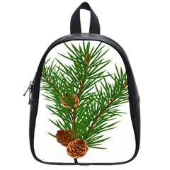 Branch Floral Green Nature Pine School Bags (small)  by Nexatart