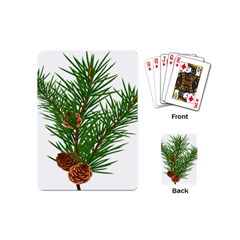 Branch Floral Green Nature Pine Playing Cards (mini)  by Nexatart